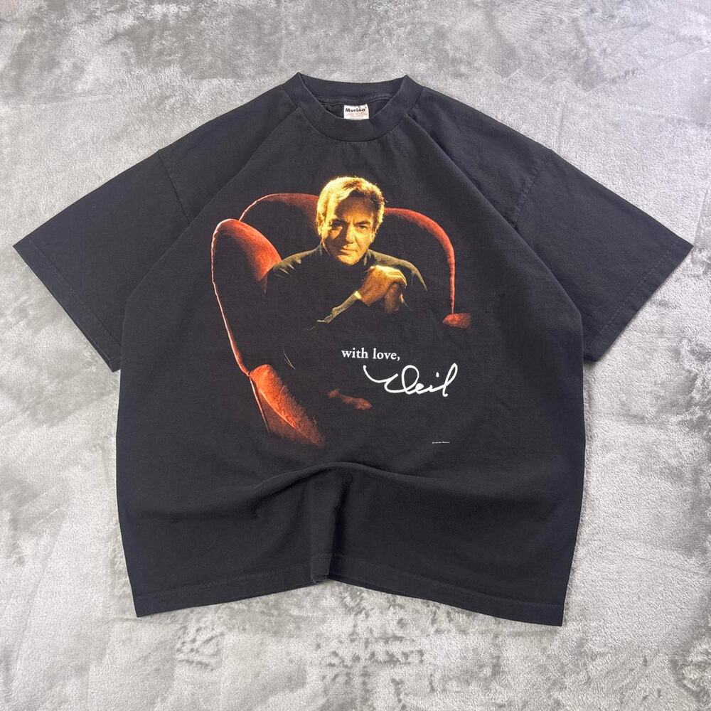 Vintage Neil Diamond 1998-99 World Tour Concert T-Shirt XL Black 2-Sided